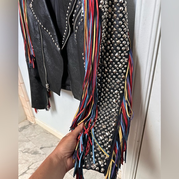 Alice + Olivia Cody studded leather jacket - Picture 2 of 13